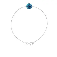 Diadema Crystal Sphere Armband Preciosa Silver Blue 925