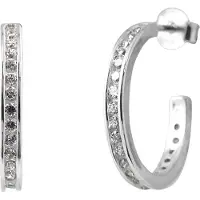 Diadema Halve Creolen Diameter 2 cm Zirkonium en zilveroxides 925 Serti Rail - Impatience 3
