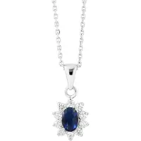 Diadema Ketting "Sapphire" zilveren sieraden 925 - Kate