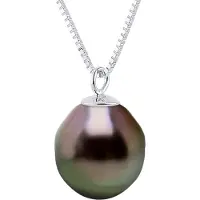 Diadema Ketting Tahitiaanse parel hanger 8-9mm Peer 925
