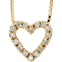 Diadema Ketting hart Diamonds 0.070 Cts Yellow Gold