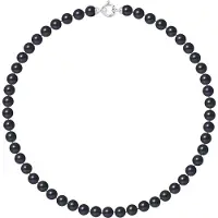 Diadema Rank ketting PRINCESS zoetwaterparels Round 6-7 mm Sluiting Black Luxury White Gold