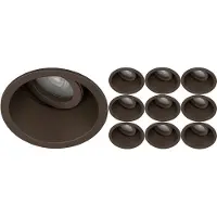 BES LED Inbouwspot 10 Pack - Sigmi Verno Pro - Rond - Brons - Kantelbaar - Zaagmaat 80mm Diameter 95mm - Incl. GU10 Fitting