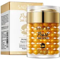 Sadoer 24K Goud & Hyaluronzuur Gezichtscrème + Hydraterende Essence Serumcapsules – Anti-Rimpel & Verstevigend | Pinda's -vormige softgelcapsules | serumcapsules met knijp-pipet| Skin Care
