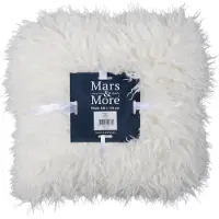 Mars & More plaid tibetaans lam gebroken wit 130x170cm