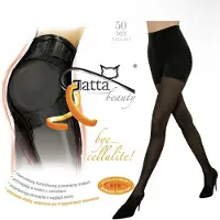 Gatta - Dames Panty - 50 DEN - Maat L - Zwart - Bye Cellulite - Corrigerende & Anti-Cellulite Panty - Verbeterde Huid & Comfort