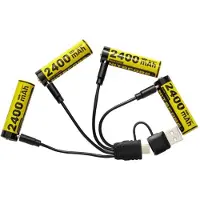 Nitecore | NH2400 Oplaadbare AA Batterijen | 4 Stuks USB-C