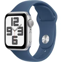 Apple Watch SE 2024 40mm Zilver Sportband S/M