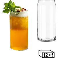 Libbey Glass Cans Drinkglazen - Waterglazen Set - Transparant - Vaatwasserbestendig - 591 ml - 12 Stuks