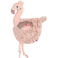 Fehn knuffeldoek flamingo roze baby speelgoed 33 cm.