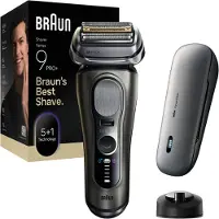 Braun Series 9 Pro+ 9625s, Scheerapparaat met plat scheerhoofd, Grafietkleur, RVS, Knopbediening, LED-indicator, Batterij