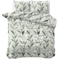 Sleeptime dekbedovertrek Urban Greenhouse - Groen - Katoen - Lits-jumeaux (240x220 + 2st 60x70cm)