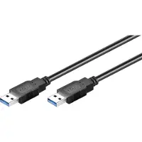 Valueline USB A naar USB A - 3 meter - Zwart -