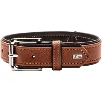 Hunter Hondenhalsband Canadian Up Cognac / Zwart Maat 45