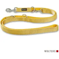 Wolters honden uitlaatriem comfort | curry yellow | Maat L | SoftGrip | Nylon en Neopreen | 2 Meter | 200cm x 20mm