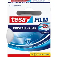 TESA Plakband tesafilm Kristal-Klar 57330 Transparant 19 mm (B) x 33 m (L) Geruisloos afwikkelen