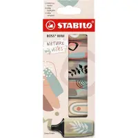 Stabilo BOSS MINI 1931-07-06 Tekstmarker Kleurenassortiment Breed Beitelpunt - 5 mm 6 Stuks
