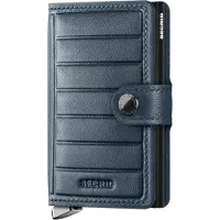 Secrid Unisex Miniwallet Emboss Lines Teal Maat: OS | Portemonnees Outlet | Unisex | Blauw
