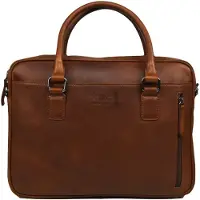 Dstrct Premium Collection Laptopbag 14" cognac schoudertas heren