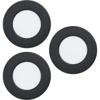Eglo IP44 inbouwspot Fueva 6-Z Zigbee - zwart - Ø 8,8cm