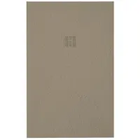 ZEZA Grade douchevloer - 160x90cm - antislip - antibacterieel - mineraalmarmer - rechthoek - mat cream (creme) 400000000000019582