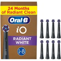 Oral-B iO Radiant White opzetborstels - Black - 8 stuks