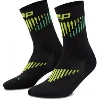 Cep Core Run Merino Socks Mid Cut 3.0, hardloopsokken, dames, zwart