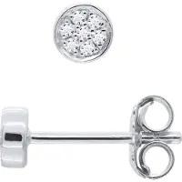 Diadema Oorbellen bezet met diamanten 0.020 Cts Illusion 0,35 Cts White Gold