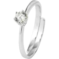 Diadema Solitaire 4 mm zirkoniumoxide sieraden zilver 925 verstelbaar - Sophie