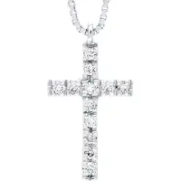 Diadema Kruis ketting Diamonds 0.070 Cts White Gold
