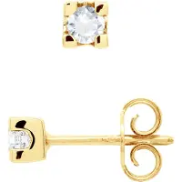 Diadema Oorbellen 0,20 Solitaire Diamond 18K Yellow Gold Cts