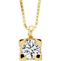 Diadema Ketting Diamond Solitaire 0,20 Cts Geel Goud 18 Karaat