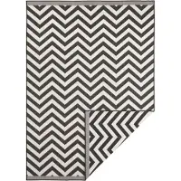 NORTHRUGS Vloerkleed Palma Rechthoekig - zwart creme 120 x 170 cm