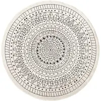 NORTHRUGS Vloerkleed Porto dubbelzijdig | kunstvezel zwart 100x100 cm vloerkleden | NADUVI