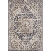 Home Collection Vloerkleed Vintage Sand - Beige/Blauw 160 x 235 cm