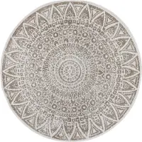 Home Collection Vloerkleed Lilja rond | kunstvezel beige 140x140 cm vloerkleden | NADUVI