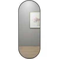 Sensahome Oval Wandspiegel met Metalen Rand Minimalistisch Design