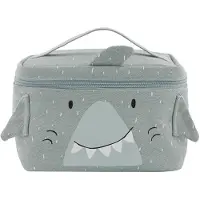 Trixie Lunchtas - Mr.Shark - Koeltas voor kinderen - Met naamlabel - Thermische Tas voor Lunch – Grijs – Haai