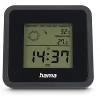 Hama Digitale thermometer en hygrometer "Borneo", voor binnen, zwart