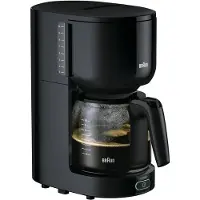 Braun KF 3100 BK, Koffiezetapparaat voor filterkoffie, Geschikt voor gemalen koffie, 1000 W, Zwart