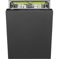 Smeg Volledig geïntegreerd vaatwasser Vaatwasser, Universeel, Volledig geïntegreerd, 60 cm, Aantal couverts: 14, Zwart, B