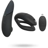 Womanizer Lust&amp;Luxury - clitoris- en duo vibrator set - zwart
