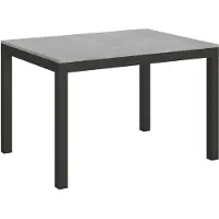 Itamoby Uittrekbare tafel 90x120/224 cm, serie Everyday Evolution, cementkleur, antraciet frame