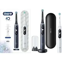 Oral-B iO Series 7 Duo, zwarte/witte elektrische tandenborstel, model iO7