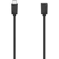 Hama USB-C verlengkabel - - 0,50 m - USB 3.2 GEN1 - Compatibel met USB PD en DP AltMode - Zwart