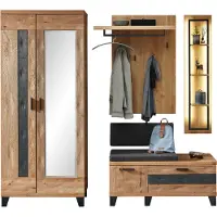 Wohn-Concept Persiko kastcombinatie incl. LED verlichting wild eiken massief hout