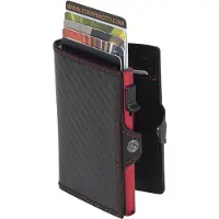 Tony Perotti Vegetale Carbon Dames & Heren Pasjeshouder - Leer - rfid - Zwart