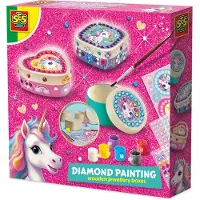 SES Creative 14138, Kinderset voor het maken van diamantenkunst, geschikt voor kinderen vanaf 5 jaar, meerkleurig