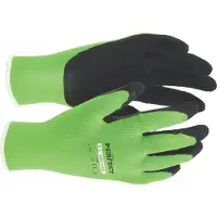 Stalco Perfect - Multifunctionele Latex Foam Handschoenen - Maat 10 - Zwart Latex - Fluorescerend