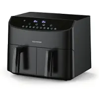 DS Produkte heteluchtfriteuse dubbele mand 2x 3.5l - zwart | Airfryer Oven Heteluchtoven